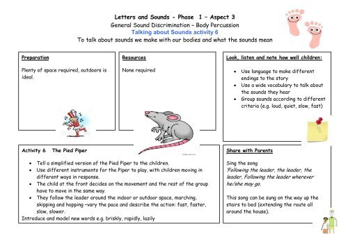 Letters and Sounds - Phase 1 â€“ Aspect 3 Tuning into Sounds activity ...