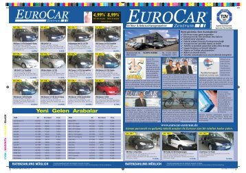 Yeni Gelen Arabalar - Eurocar Landshut