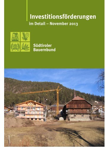 BroschÃ¼re InvestitionsfÃ¶rderungen 2013-11-21 - SÃ¼dtiroler ...