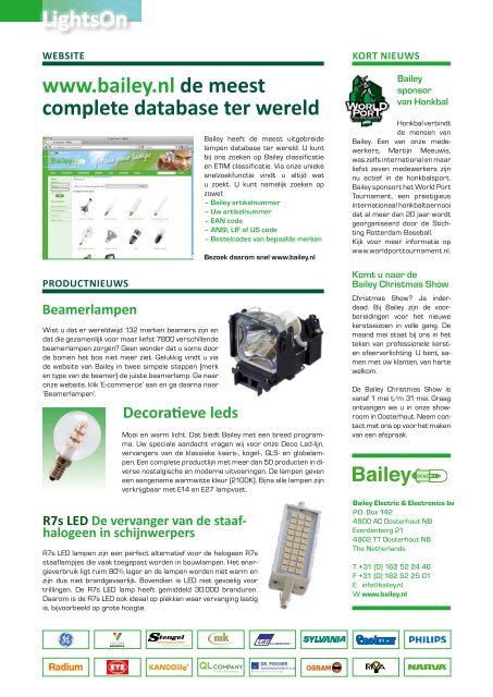 De integratie van led en armatuur - Bailey