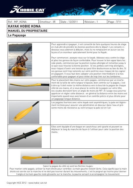 KAYAK HOBIE KONA - Hobie Cat