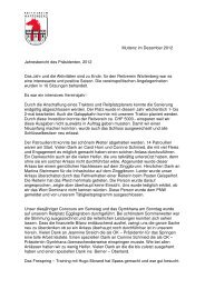 Präsidentenbericht 2012 - Reitverein Wartenberg Muttenz