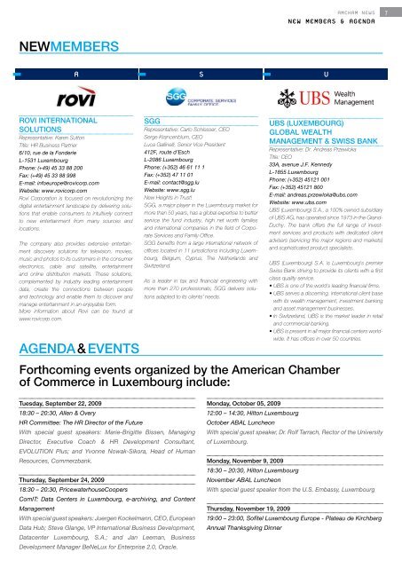 Luxembo - The American Chamber of Commerce Luxembourg