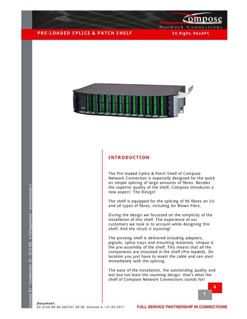 pre-loaded splice & patch shelf introduction 4 1 - Compose Network ...