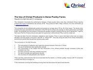 The Use of Chrisal Products in Swiss Poultry Farms