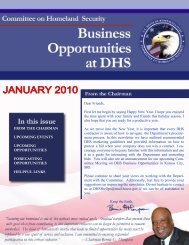 DHS Business Opportunities - January Newsletter - Committee on ...