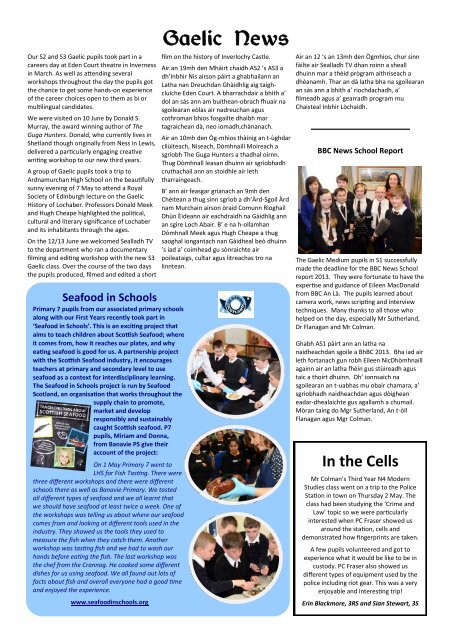 Newsletter 29 - June 2013 - Lochaber High School