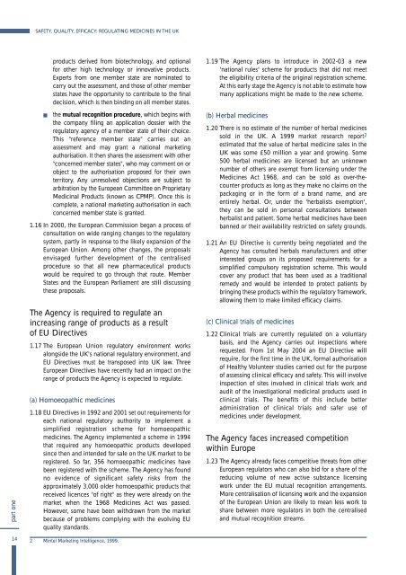 Safety, Quality, Efficacy: Regulating Medicines in the UK