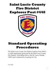 Explorers SOP - St. Lucie County Fire District