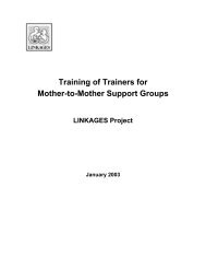 Training of Trainers for Mother-to-Mother Support ... - Linkages Project