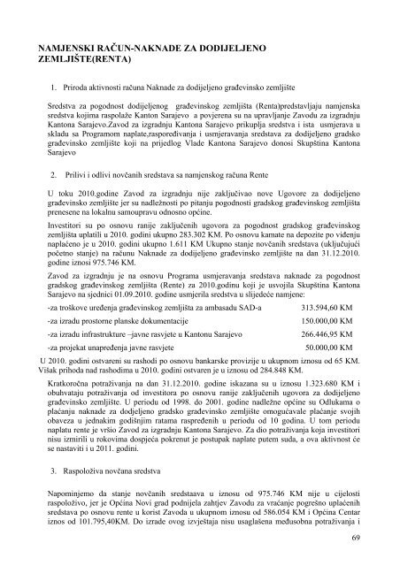 Izvjestaj o radu ZIG.pdf - SkupÅ¡tina Kantona Sarajevo - Vlada ...