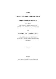 acta capituli generalis diffinitorum ordinis ... - Order of preachers