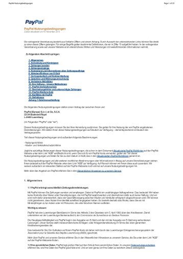 Page 1 of 36 Umowa z UÅ¼ytkownikiem usÅugi PayPal