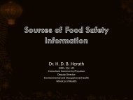 Sources of Food Safety Information, Dr. H. D. B. Herath ... - ILSI India