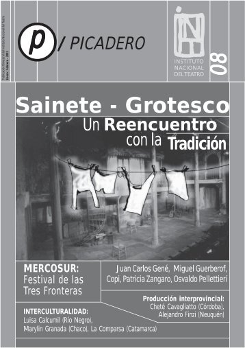 Sainete - Grotesco - Instituto Nacional del Teatro