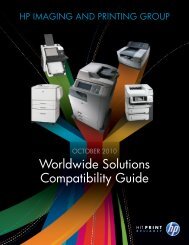 Worldwide Solutions Compatibility Guide - HP