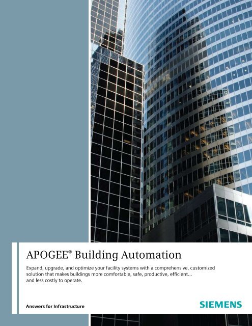 APOGEEÂ® Building Automation - Siemens Building Technologies
