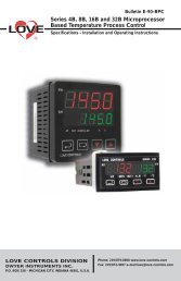 Love Series 16B Temperature/Process Controller ... - Solutions Direct