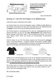 Brief T-Shirt-Bestellung 2012 - muehlenbachschule.de