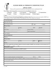 ilinois medical emergency response team application - The Illinois ...