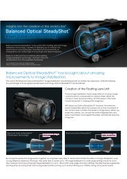 Find out how Balanced Optical SteadyShot ... - Sony Asia Pacific