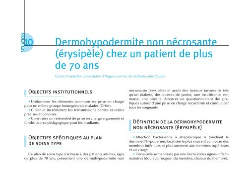 Dermohypodermite non nÃ©crosante (Ã©rysipÃ¨le) chez un ... - Decitre