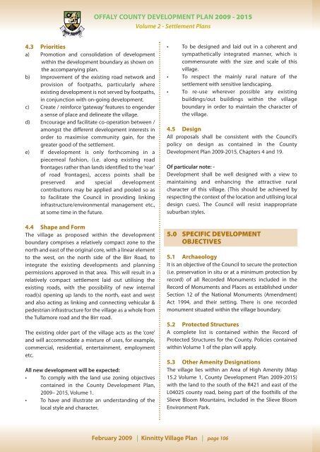 VILLAGE PLANS - Offaly County Council