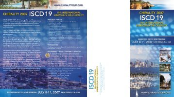 *ISCD 2007 First Circular - Chirality 2007