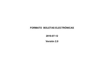 Descripción del formato de Boletas Electrónicas - Servicio de ...