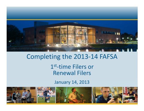 Completing the 2013-14 FAFSA