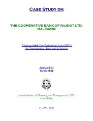 THE COOPERATIVE BANK OF RAJKOT LTD - The IIPM Think Tank