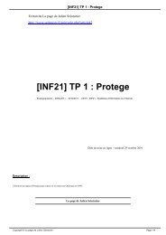 [INF21] TP 1 : Protege - La page de Julien Seinturier