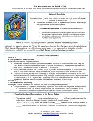 The Mathematics of the Rubik's Cube - You CAN Do the Rubik's Cube!