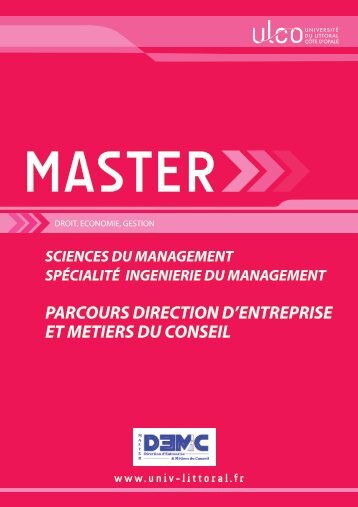 Master Direction d'Entreprise et MÃ©tiers du Conseil - UniversitÃ© du ...