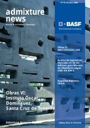 Admixture News NÂº 10 - BASF Construction Chemicals EspaÃ±a SL