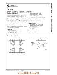 LMC660 CMOS Quad Operational Amplifier
