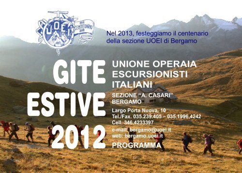 GITE ESTIVE 2012 - UOEI Bergamo