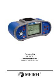 EurotestXA MI 3105 Instruktionsbok - Toleka