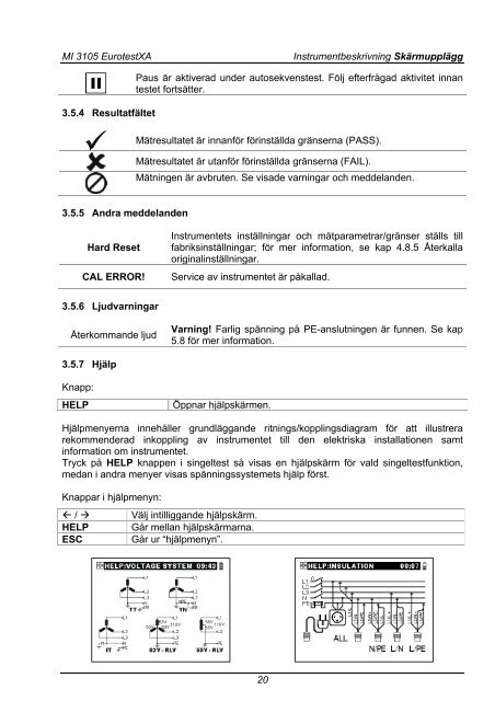 EurotestXA MI 3105 Instruktionsbok - Toleka