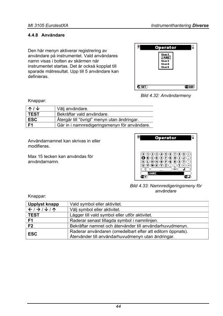 EurotestXA MI 3105 Instruktionsbok - Toleka