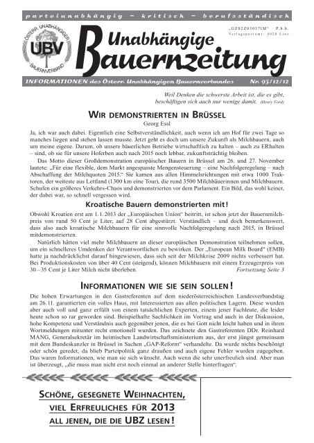 Download - UBV - Österreichischer Unabhängiger Bauernverband