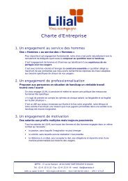 Charte d'Entreprise - Lilial