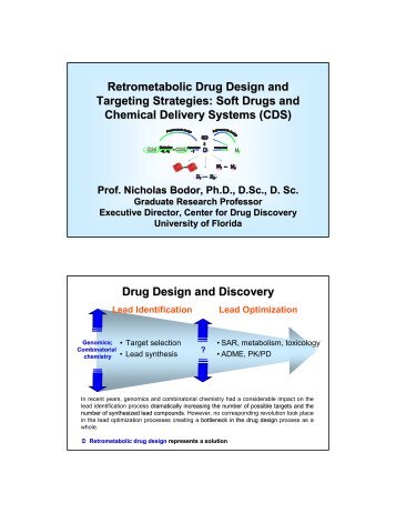 Retrometabolic Drug Design and Targeting Strategies: Soft Drugs ...