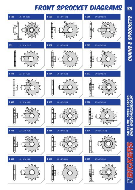 CHAIN & SPROCKET FITMENT GUIDE