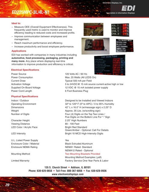 EDI Catalog - Electronic Displays, Inc.