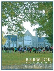 Faces of Excellence - Berwick Academy