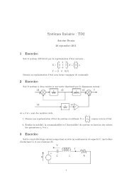 Syst`emes linéaires : TD2 - La Recherche