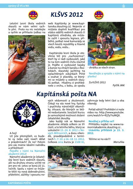 KAPITÃNSKÃ POÅ TA - HKVS