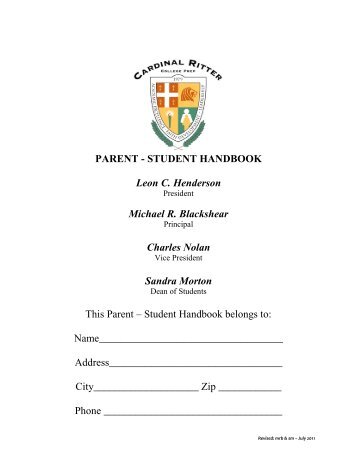 Student Handbook - Cardinal Ritter College Prep