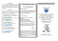 CLUB ALPINO ITALIANO Scuola Intersezionale di Alpinismo e Sci ...
